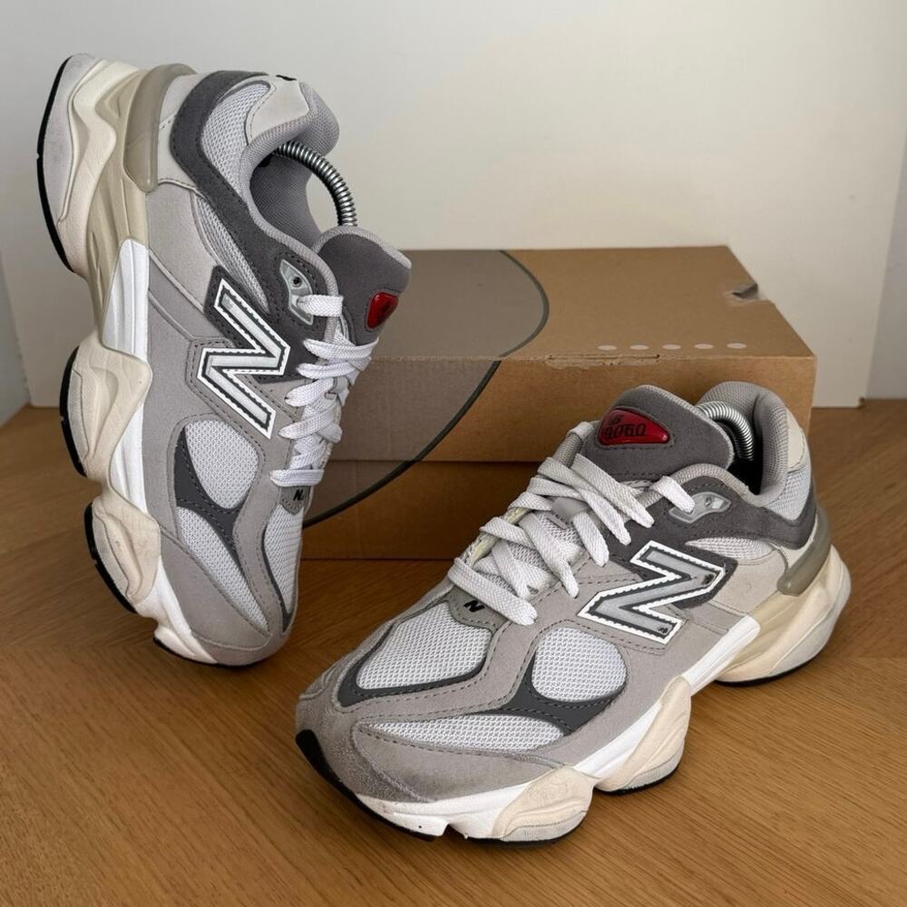 New Balance 9060 Grey/White Kids Sneakers- SZ 5 Y- W 6.5